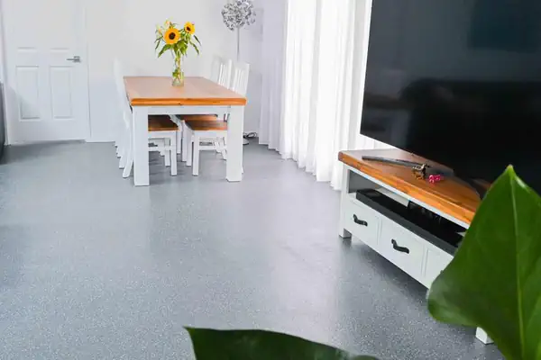 Epoxy flooring in a hobart home
